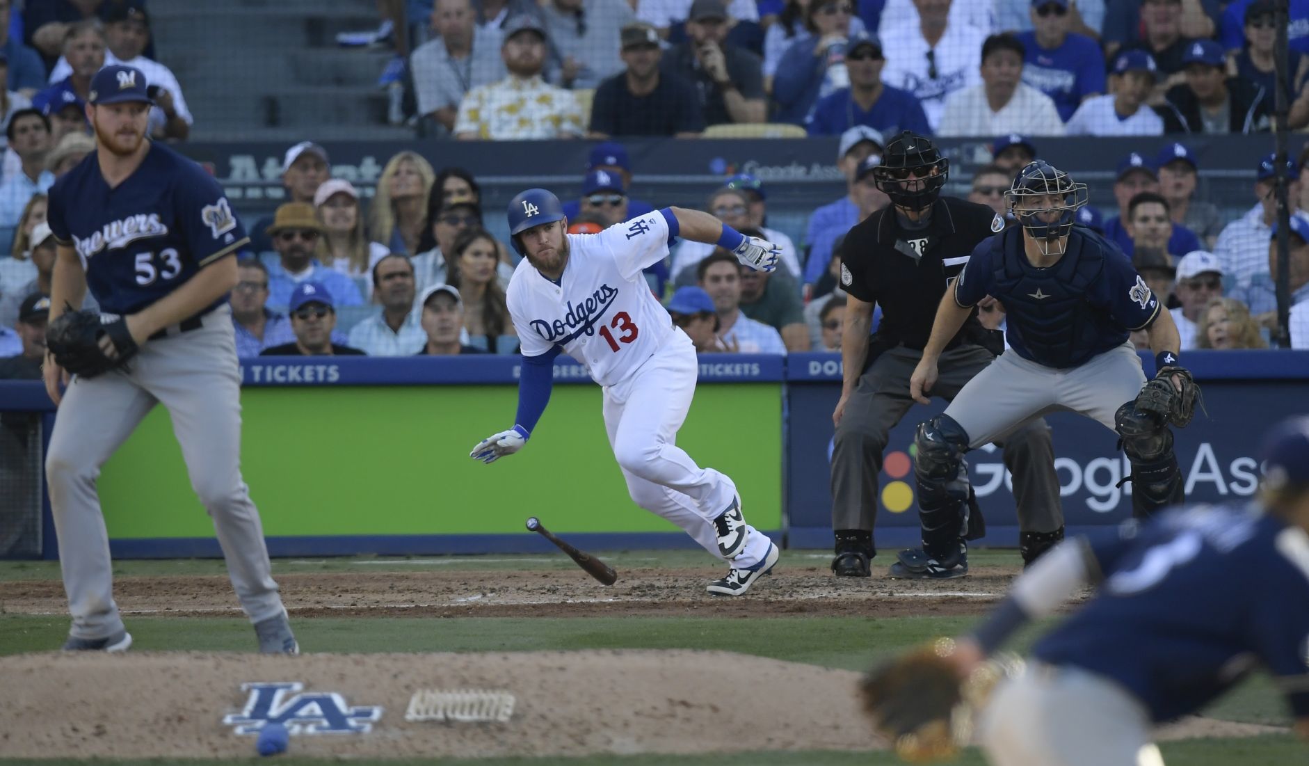 Dodgers 5, Brewers 2